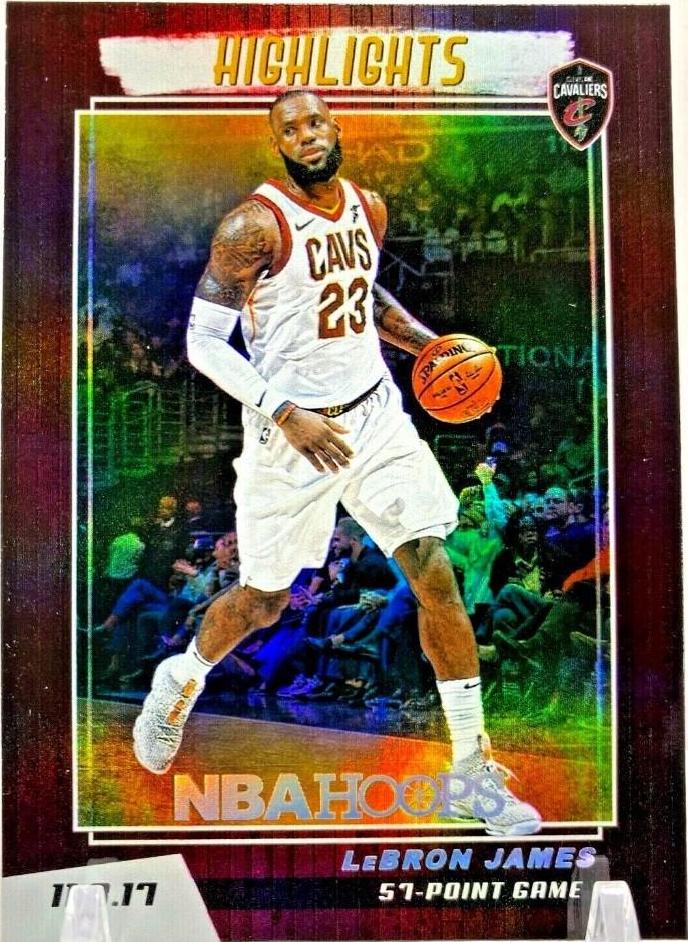 Lebron James #H-3 Basketball Cards 2018 Panini Hoops Highlights