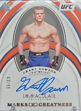 Grant Dawson #MG-GDW Ufc Cards 2022 Panini Immaculate UFC Marks of Greatness Autographs