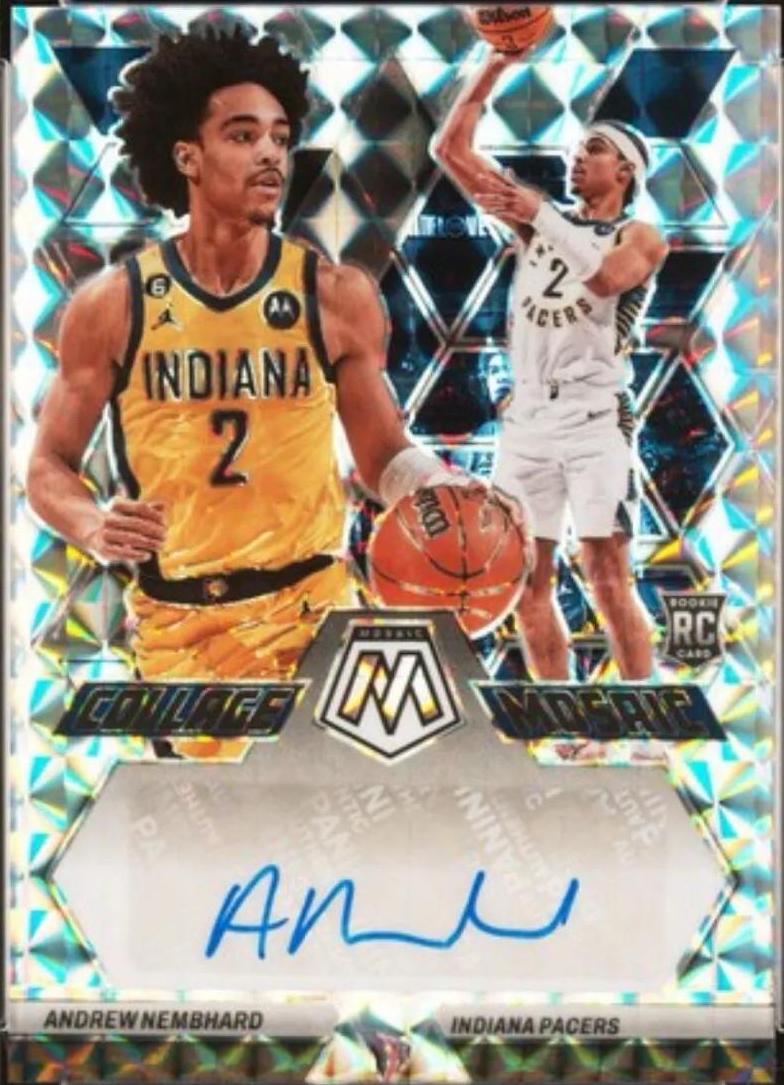 Andrew Nembhard #CM-NEM Basketball Cards 2022 Panini Mosaic Collage Autographs
