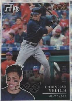 Christian Yelich #AA13 Baseball Cards 2019 Panini Donruss Action All Stars