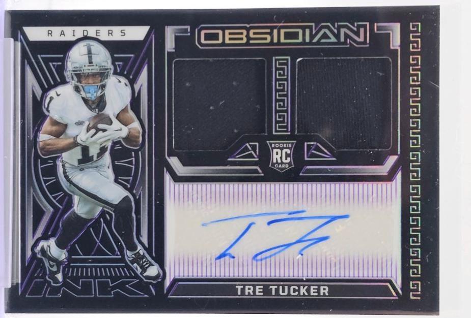 Tre Tucker #13 2023 Panini Obsidian Rookie Jersey Ink Football