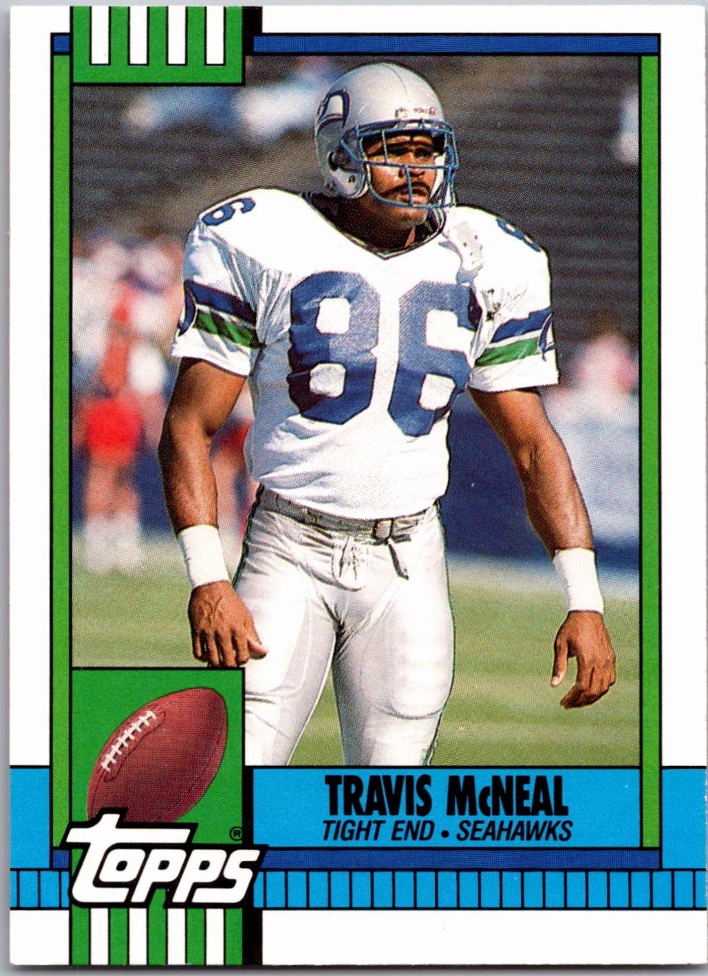 Travis McNeal #87T 1990 Topps Traded Football