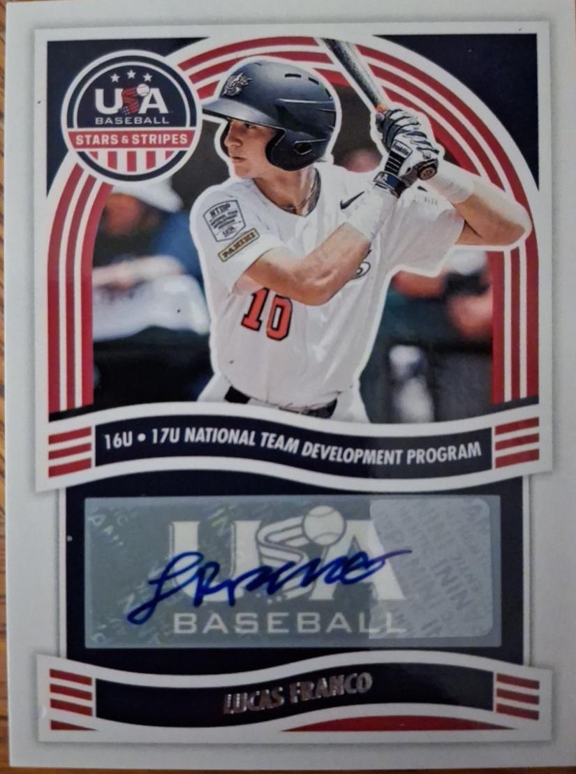 Lucas Franco #NTS-LF 2024 Panini Stars & Stripes 16u17u National Team Signature Baseball