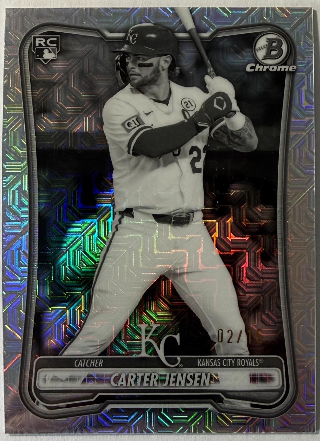 Carter Jensen [Black White Mojo] #95 Prices | 2026 Bowman Chrome ...