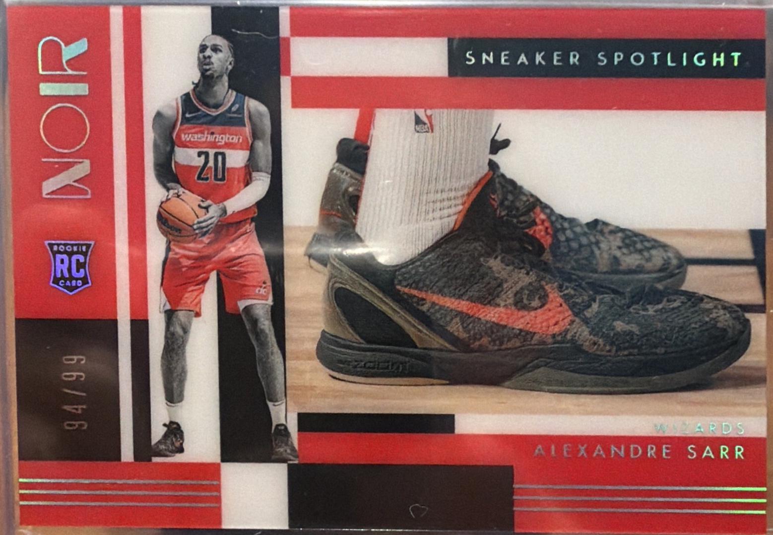 Alexandre Sarr #20 2024 Panini Noir Sneaker Spotlight Basketball