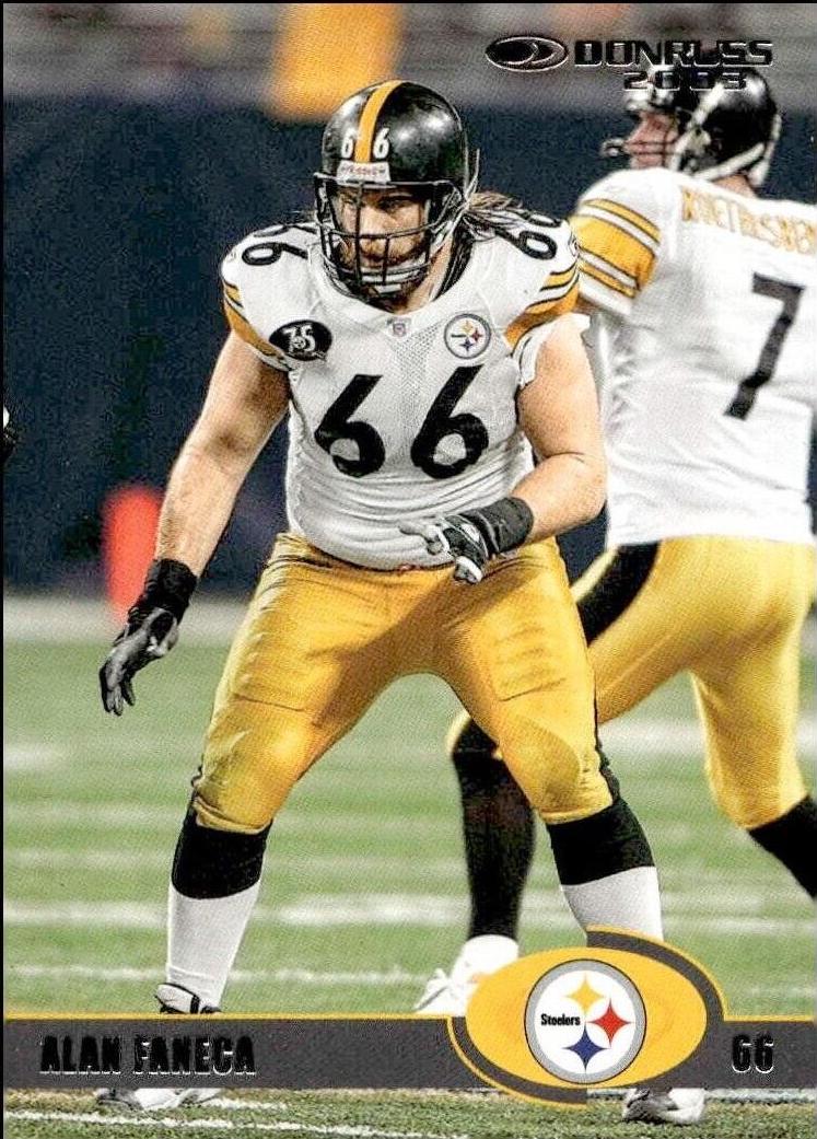 Alan Faneca #9 Football Cards 2023 Panini Donruss Retro 2003