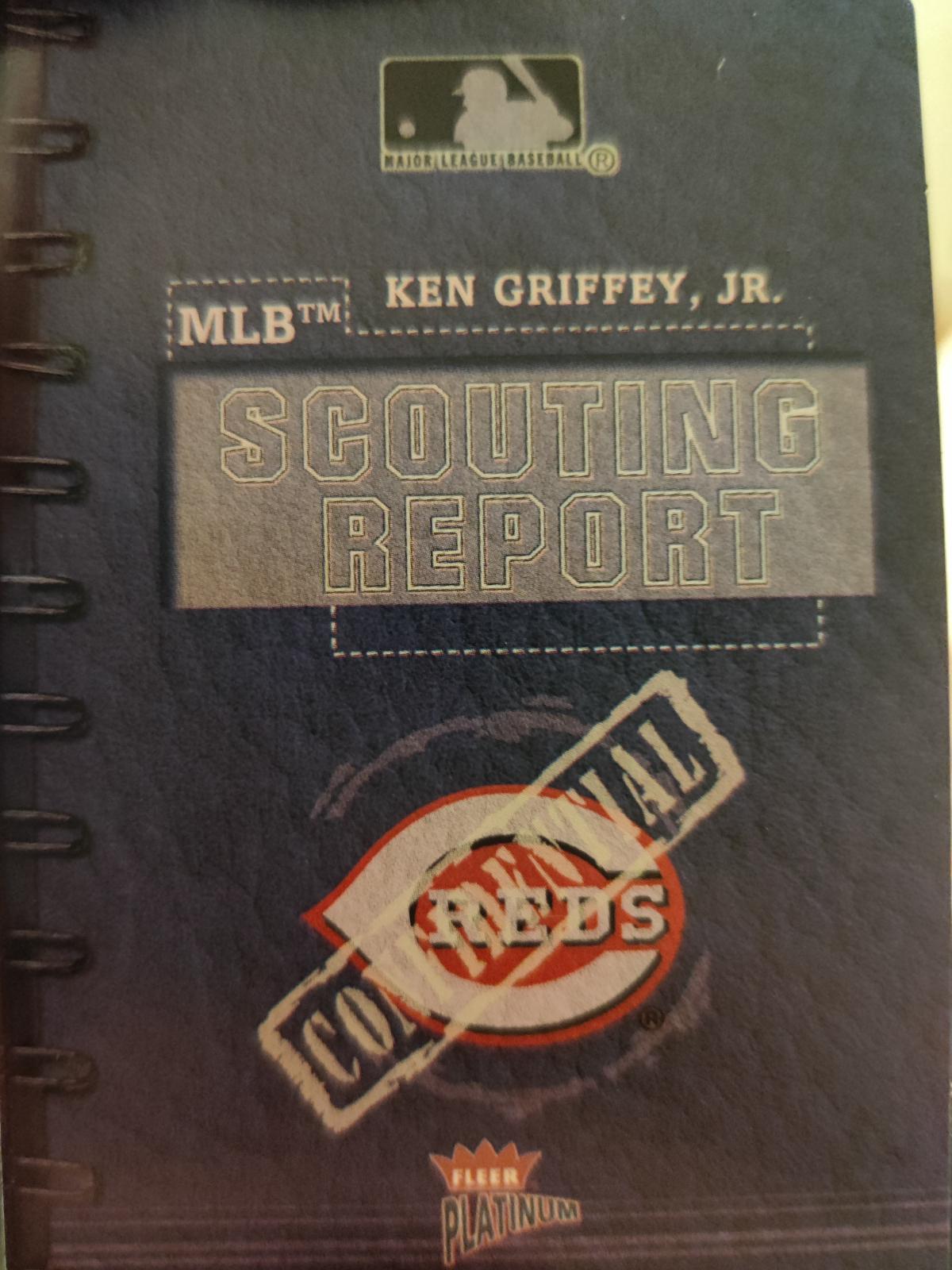 Ken Griffey jr #15 Baseball Cards 2003 Fleer Platinum MLB Scouting Report