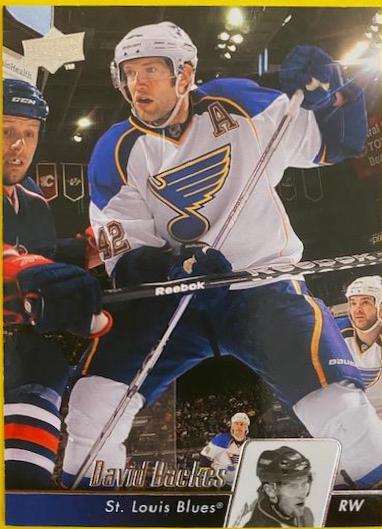 David Backes #29 Hockey Cards 2010 Upper Deck