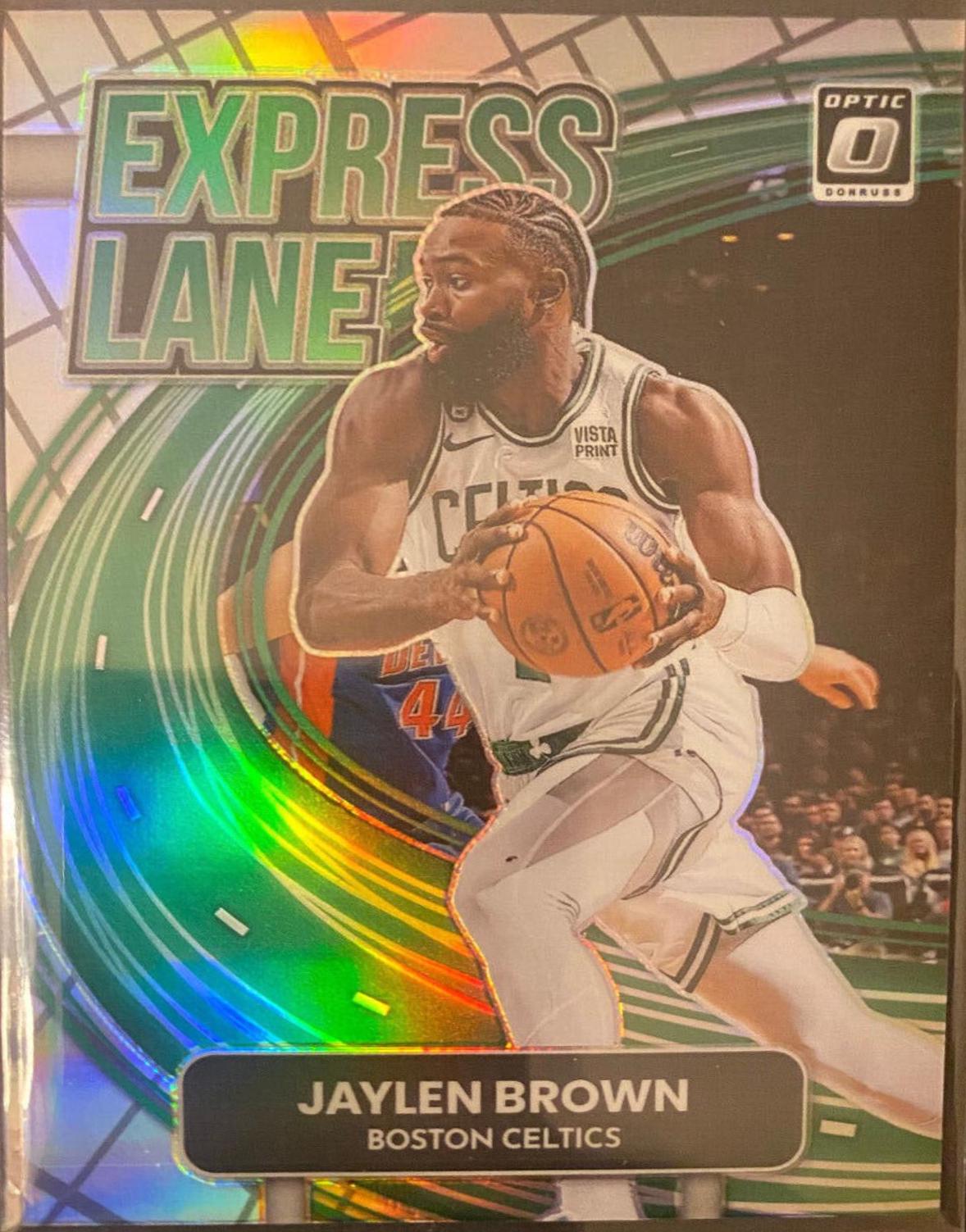 Jaylen Brown #21 Basketball Cards 2022 Panini Donruss Optic Express Lane