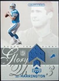 Joey Harrington Football Cards 2002 Upper Deck Ovation Bound for Glory Jersey