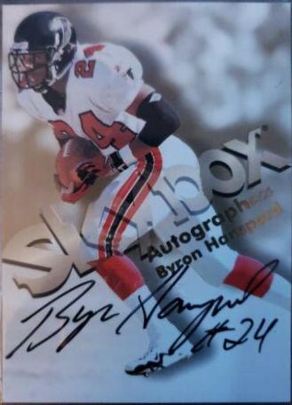 Byron Hanspard Football Cards 1998 Skybox Premium Autographics