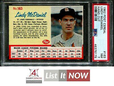 Lindy McDaniel #163 1962 Post Cereal Baseball