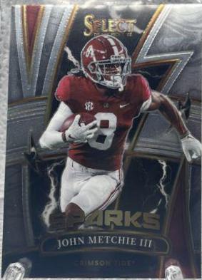 John Metchie III #SPJM Football Cards 2022 Panini Select Draft Picks Sparks
