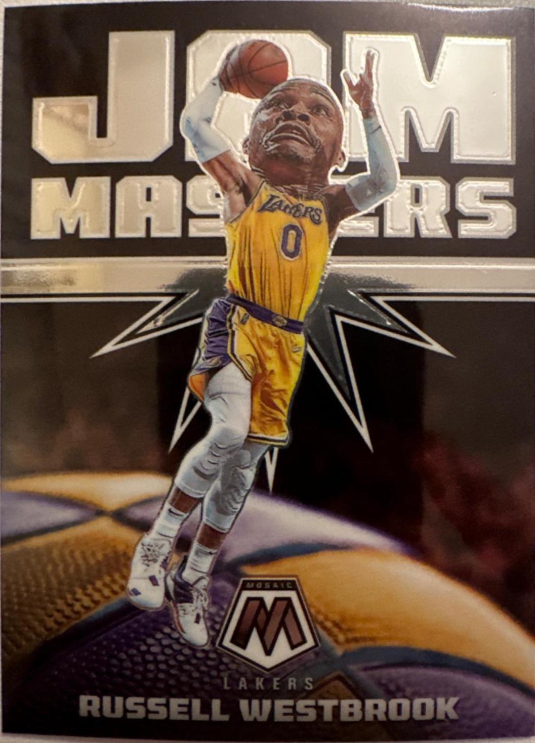 Russell Westbrook #8 Basketball Cards 2021 Panini Mosaic Jam Masters