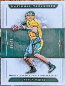 Carson Wentz #6 Football Cards 2017 Panini National Treasures Collegiate