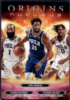 Joel Embiid, James Harden, Tyrese Maxey
