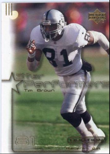 Tim Brown #SP13 Football Cards 2000 Upper Deck Ovation Star Performers