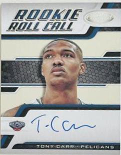 Tony Carr #TC 2018 Panini Certified Rookie Roll Call Autographs Basketball