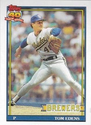 Tom Edens #118 Baseball Cards 1991 Topps