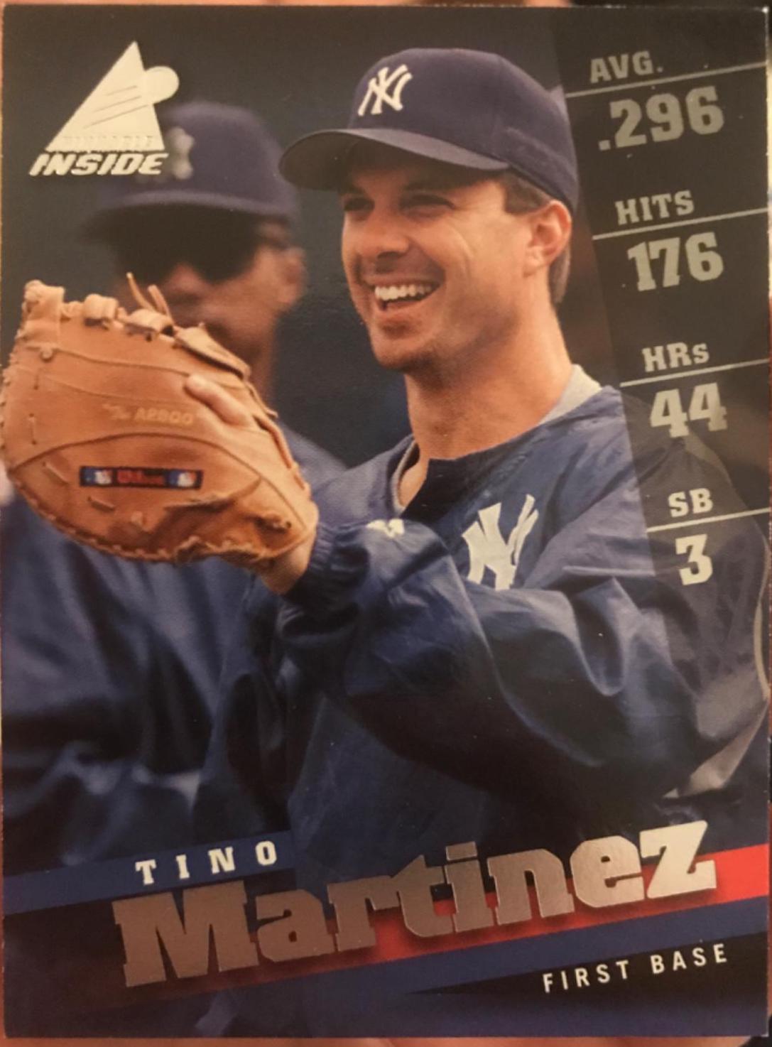 Tino Martinez #77 Baseball Cards 1998 Pinnacle Inside
