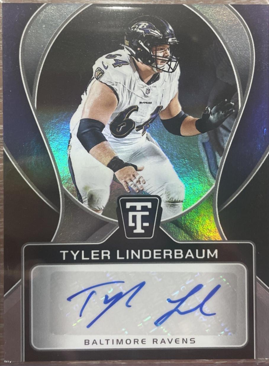 Tyler Linderbaum #2 Football Cards 2024 Panini Totally Certified Signature