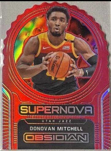 Donovan Mitchell #8 Basketball Cards 2020 Panini Obsidian Supernova