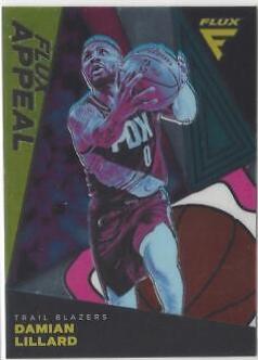 Damian Lillard #4 Basketball Cards 2022 Panini Flux Appeal