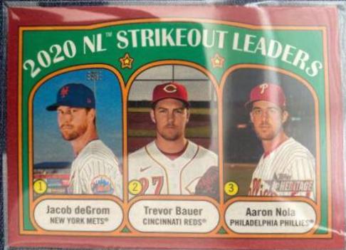 NL Strikeout Leaders #95 Baseball Cards 2021 Topps Heritage