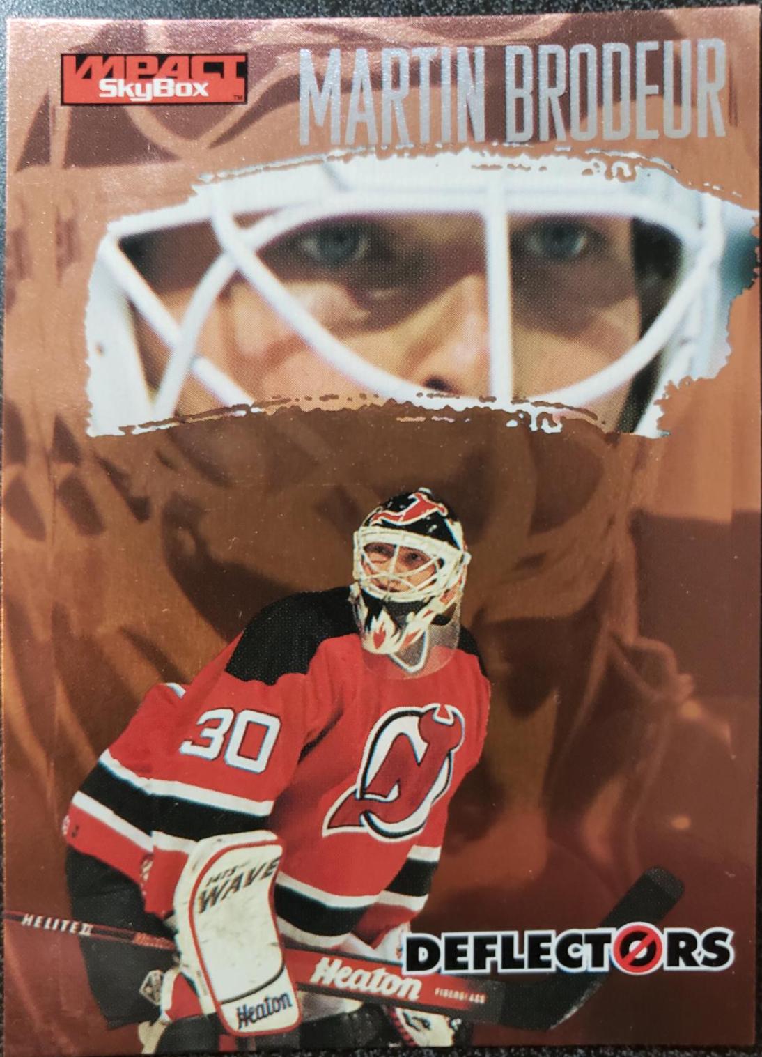 Martin Brodeur #11 Hockey Cards 1995 SkyBox Impact Deflectors