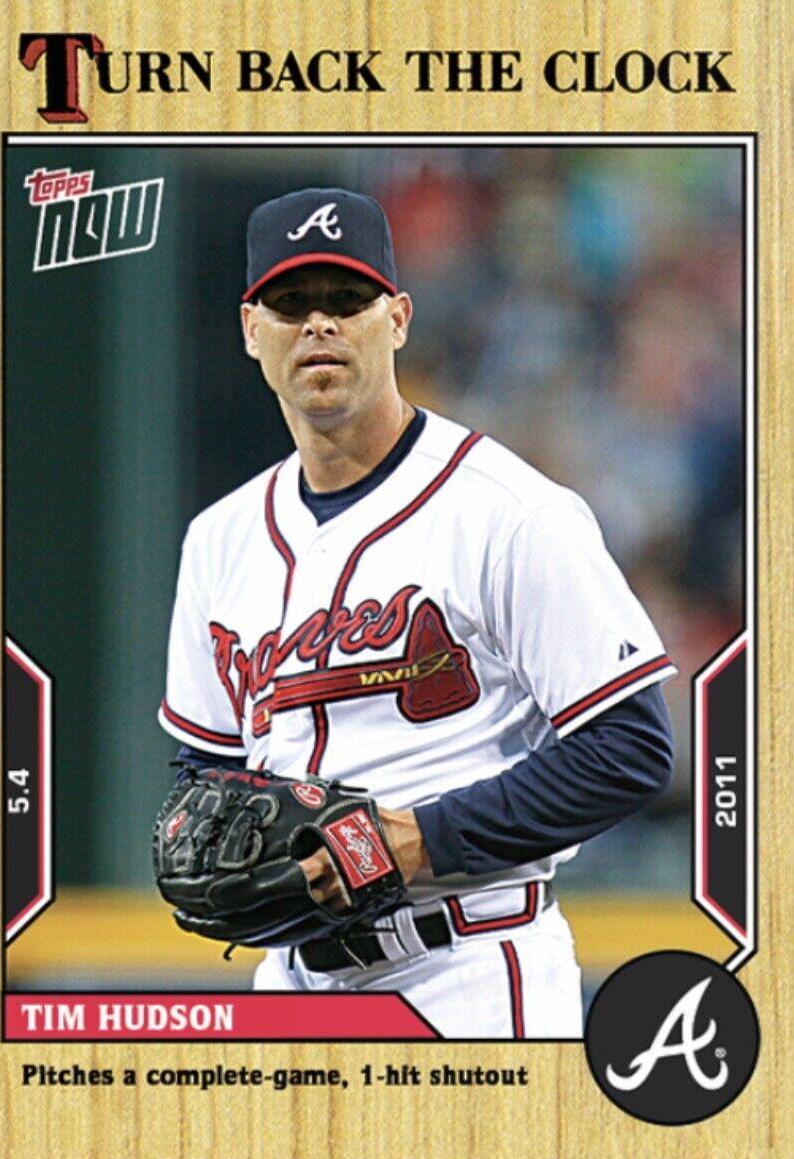 Tim Hudson #35 Baseball Cards 2022 Topps Now Turn Back the Clock