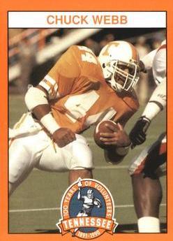 Chuck Webb #44 Football Cards 1990 Tennessee Volunteers Centennial