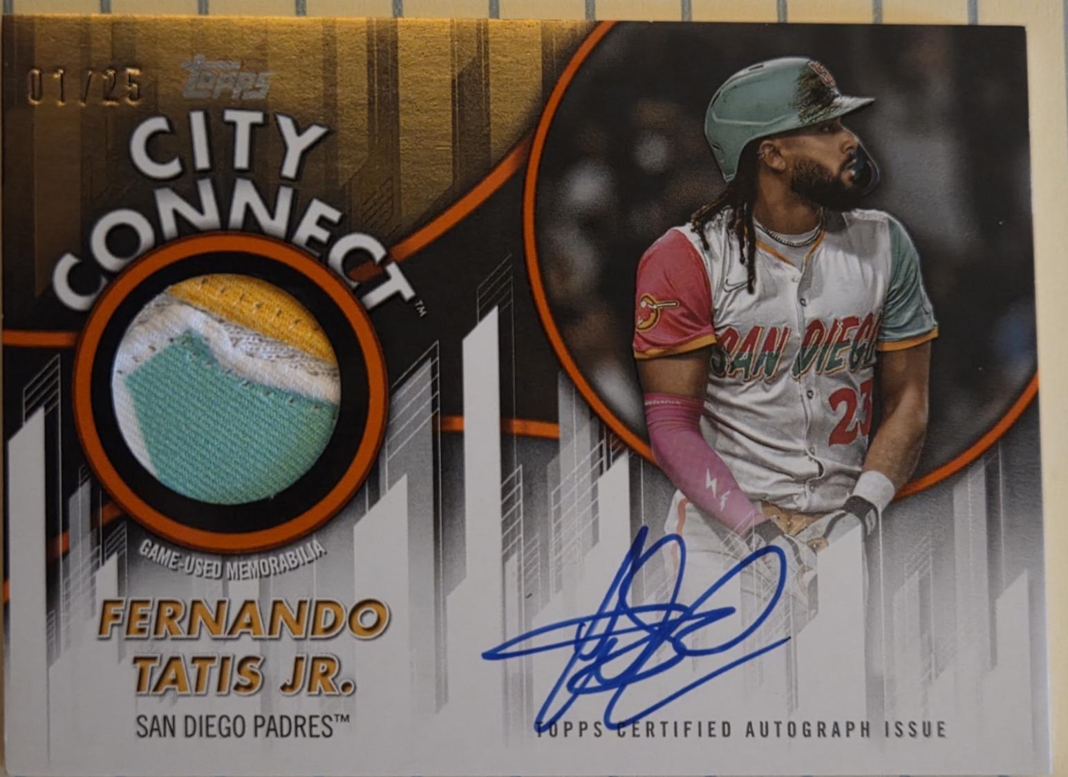 Fernando Tatis Jr. #CCAR-FT 2026 Topps City Connect Swatch Collection Autographed Relic Baseball