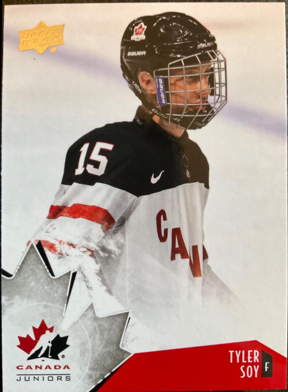 Tyler Soy #9 Hockey Cards 2015 Upper Deck Team Canada Juniors