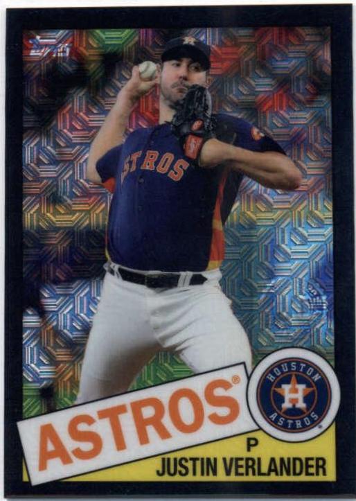 Justin Verlander #85TC-18 Baseball Cards 2020 Topps Chrome 1985