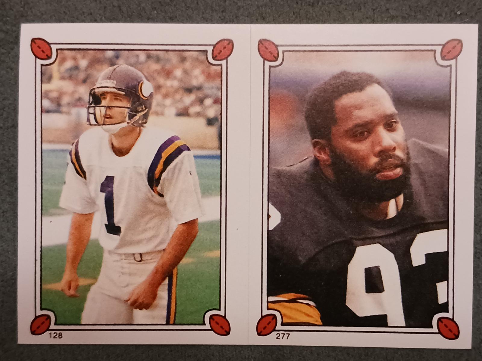 Chuck Nelson, Keith Willis Football Cards 1987 Topps Stickers
