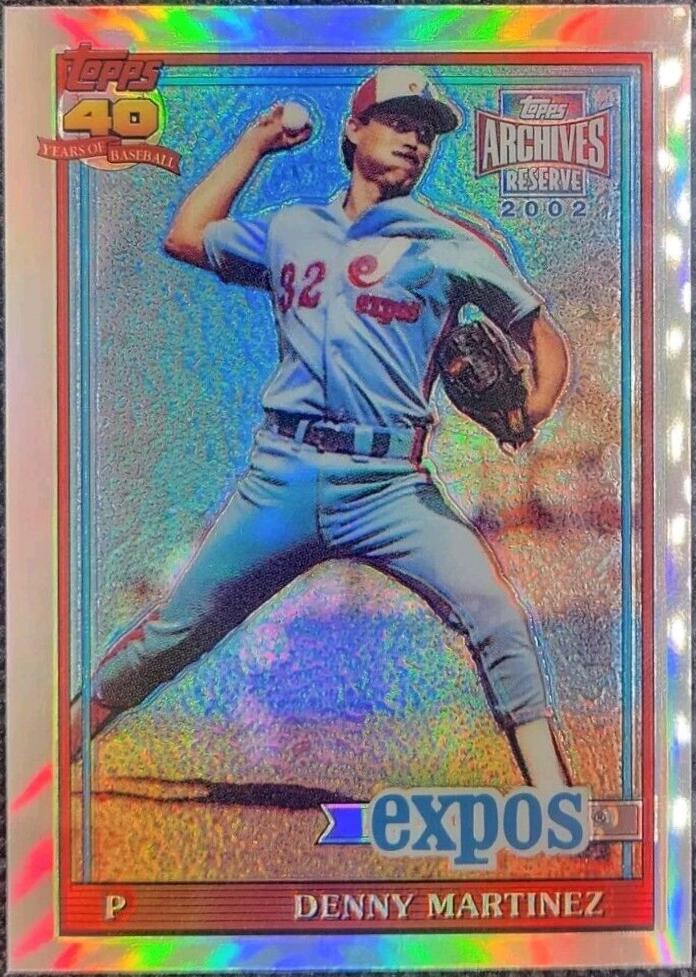 Dennis Martinez #43 Baseball Cards 2002 Topps Archives Reserve