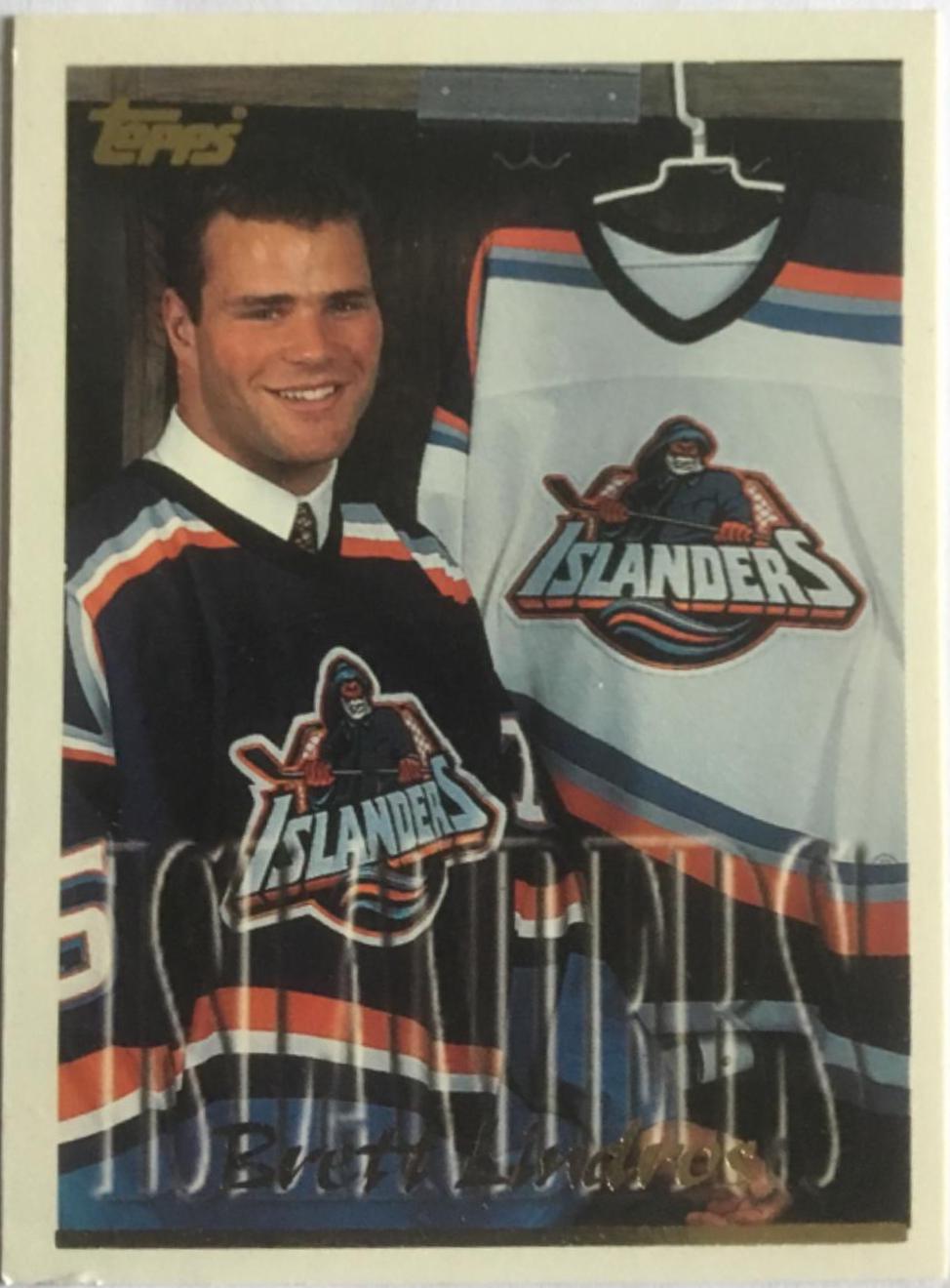 Brett Lindros #41 Hockey Cards 1995 Topps