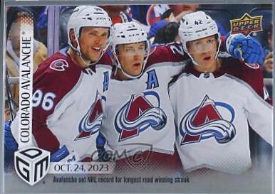 Colorado Avalanche #11 Hockey Cards 2023 Upper Deck Game Dated Moments