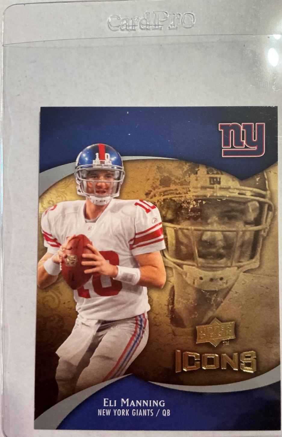 Eli Manning #6 Football Cards 2009 Upper Deck Icons