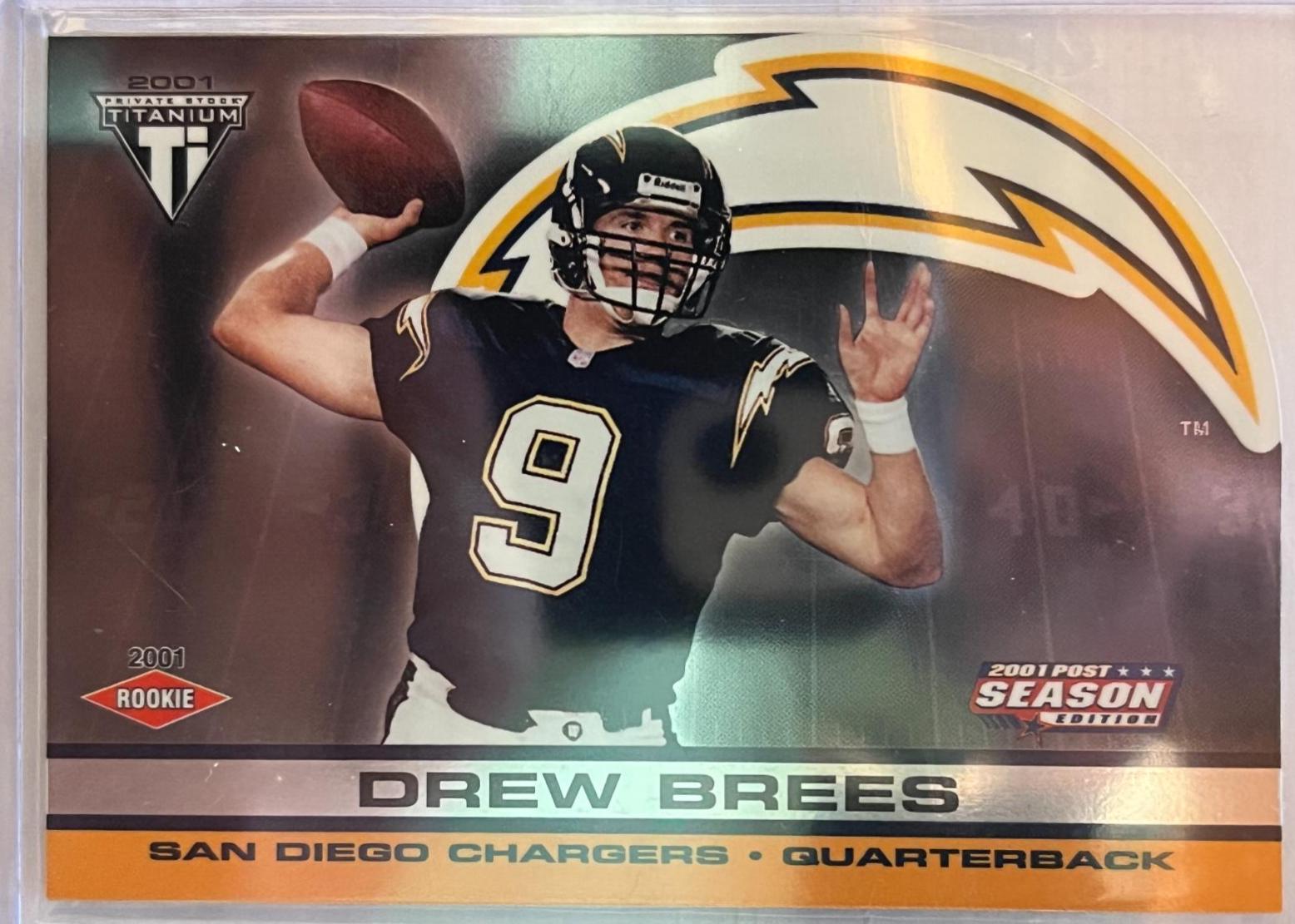 Drew Brees #P74 Football Cards 2001 Pacific Titanium Post Season