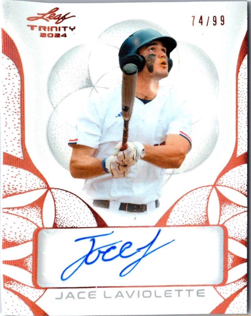 Jace LaViolette #BA-JL1 2024 Leaf Trinity Autograph Baseball