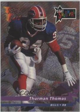 Thurman Thomas #ESS-74 Football Cards 1993 Wild Card Stat Smashers