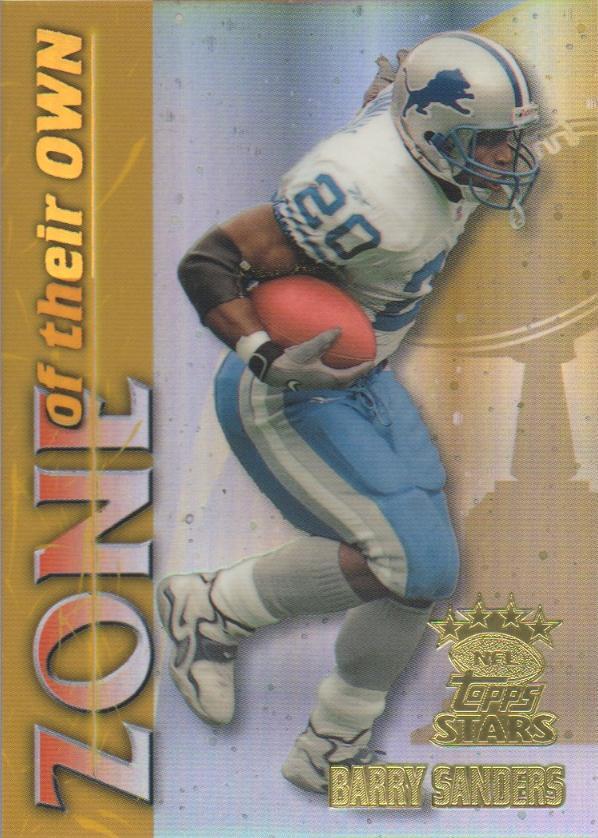 Barry Sanders #Z6 Football Cards 1999 Topps Stars Zone of Their Own