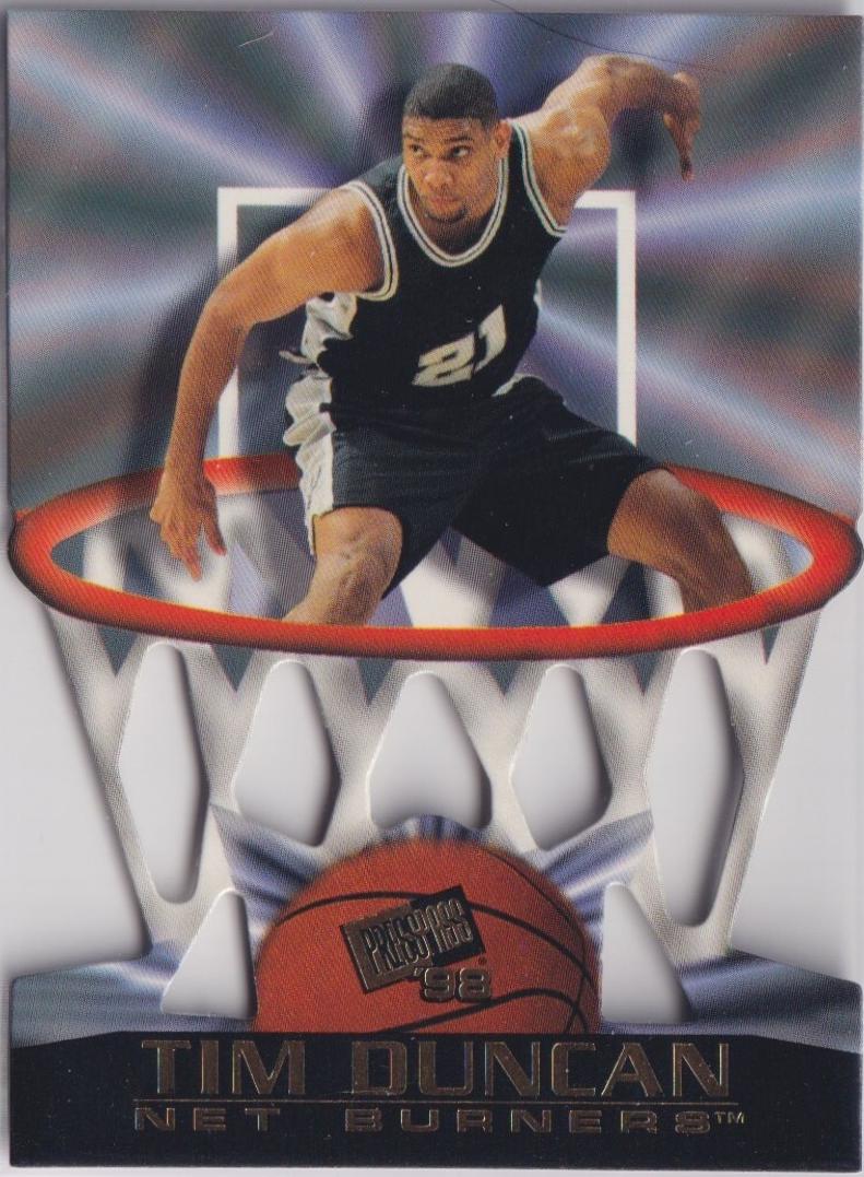 Tim Duncan #30 Basketball Cards 1998 Press Pass Net Burners