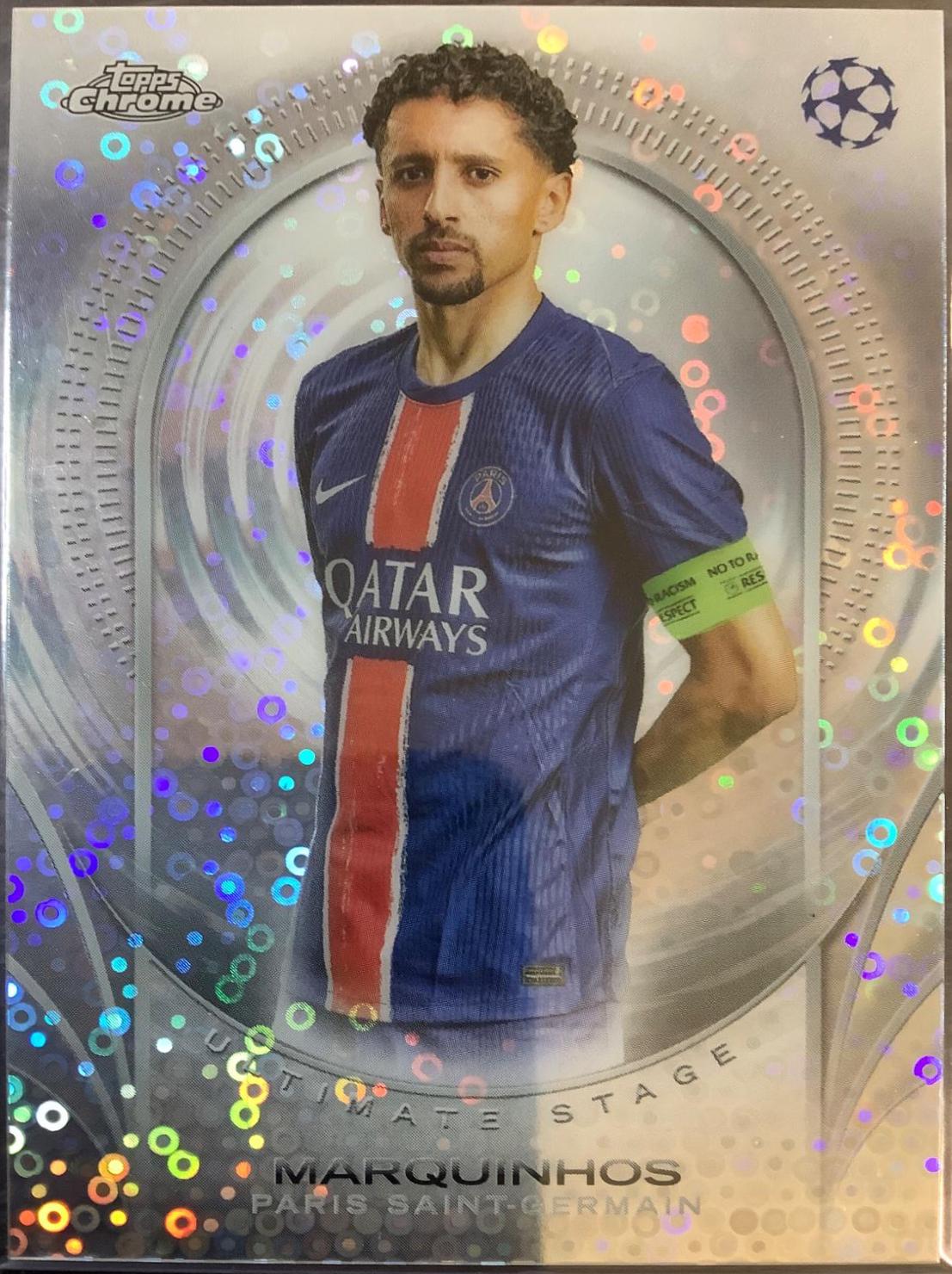 Marquinhos #USC-42 Soccer Cards 2024 Topps Chrome UEFA Club Ultimate Stage