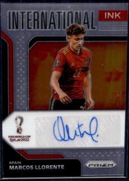 Marcos Llorente Soccer Cards 2022 Panini Prizm World Cup International Ink Autograph