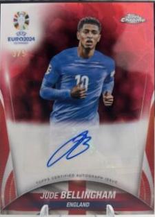 Jude Bellingham #CA-JB Soccer Cards 2024 Topps Chrome Sapphire UEFA Euro Autograph
