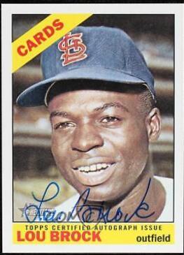 Lou Brock #LB 2015 Topps Heritage Real One Autographs Baseball