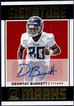 Deontay Burnett Football Cards 2018 Donruss Signature Marks