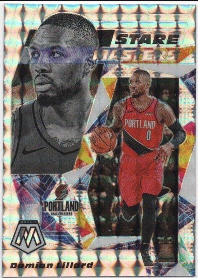 Damian Lillard #9 Basketball Cards 2019 Panini Mosaic Stare Masters